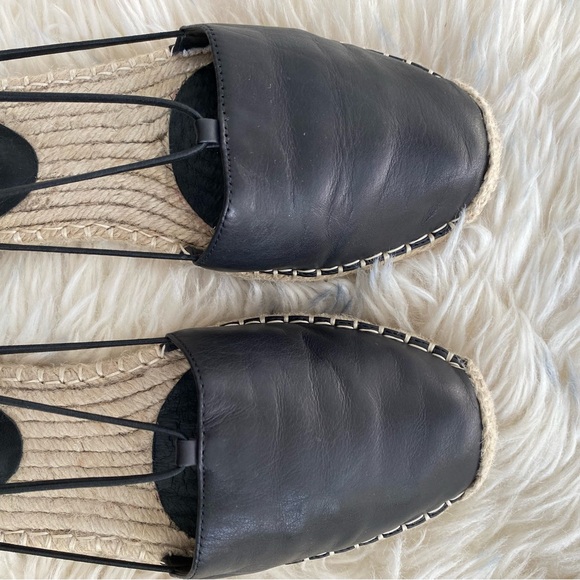 Eileen Fisher Lee Washed Leather Espadrille Flat size 9. In great condition - Picture 7 of 10